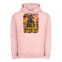 Pigment Salmon First In last Out Firefighter Urban Hoodie - LillyAllenDesigns
