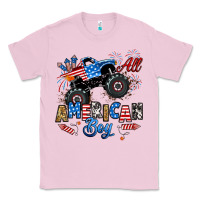 Bubblegum Pink fourth of july monster truck all american boy Classic Tee - RanaPortraitStore