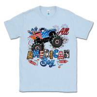 Dusty Blue fourth of july monster truck all american boy Classic Tee - RanaPortraitStore