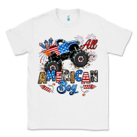 White fourth of july monster truck all american boy Classic Tee - RanaPortraitStore
