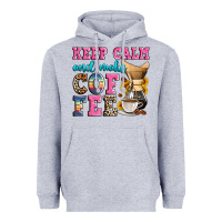 Heather Grey keep calm and make coffee Heavyweight Hoodie - Zillion Design Studio