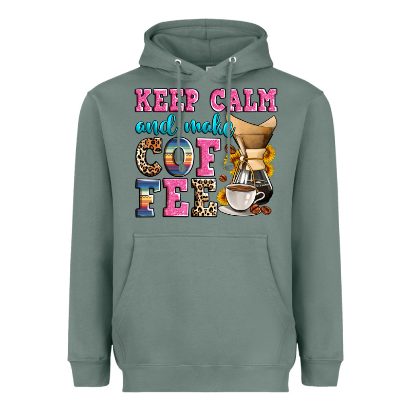 Keep Calm And Make Coffee Heavyweight Hoodie by Zillion Design Studio | Teevron