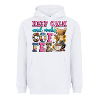 White keep calm and make coffee Heavyweight Hoodie - Zillion Design Studio