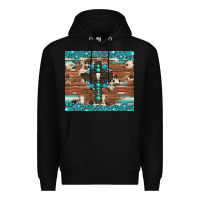 Black gemstone and cross with cowhide Premium Hoodie - Artiststas