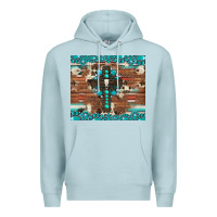 Blue Mist gemstone and cross with cowhide Premium Hoodie - Artiststas