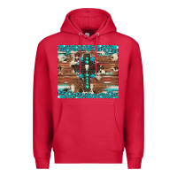 Cardinal gemstone and cross with cowhide Premium Hoodie - Artiststas