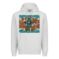 Dove Grey gemstone and cross with cowhide Premium Hoodie - Artiststas