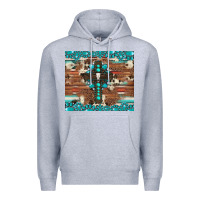 Heather Grey gemstone and cross with cowhide Premium Hoodie - Artiststas