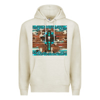 Oatmeal Heather gemstone and cross with cowhide Premium Hoodie - Artiststas