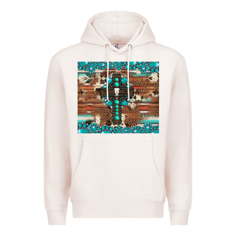 Gemstone And Cross With Cowhide Premium Hoodie by Artiststas | Teevron