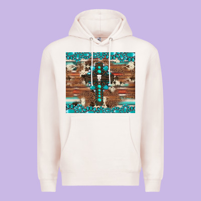 Gemstone And Cross With Cowhide Premium Hoodie Designed By Artiststas