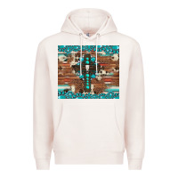 Pale Pink gemstone and cross with cowhide Premium Hoodie - Artiststas