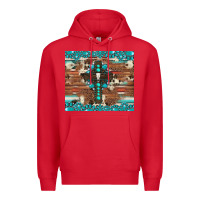 Red gemstone and cross with cowhide Premium Hoodie - Artiststas