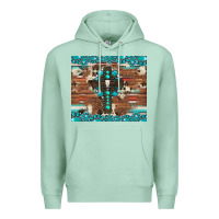 Seafoam gemstone and cross with cowhide Premium Hoodie - Artiststas
