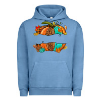 Pigment Pebble Blue custom pumpkin name Urban Hoodie - NancyCooperArtShop
