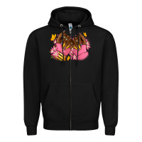 Black Pink afro nails Zipper Hoodie - RanaPortraitStore