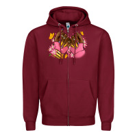 Burgundy Pink afro nails Zipper Hoodie - RanaPortraitStore