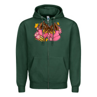 Sports Green Pink afro nails Zipper Hoodie - RanaPortraitStore