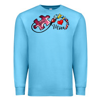 Ocean Blue autism mom 1 Premium Sweatshirt - SublimationCraftShop