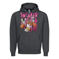 Smoke Pink and white sneaker girl Zipper Hoodie - RanaPortraitStore