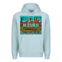 Blue Mist blessed annd cactus with gemstone tumbler Premium Hoodie - Artiststas