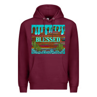 Burgundy blessed annd cactus with gemstone tumbler Premium Hoodie - Artiststas
