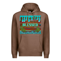 Chestnut blessed annd cactus with gemstone tumbler Premium Hoodie - Artiststas