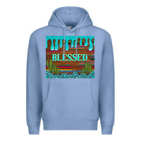 Colony Blue blessed annd cactus with gemstone tumbler Premium Hoodie - Artiststas