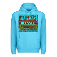 Ocean Blue blessed annd cactus with gemstone tumbler Premium Hoodie - Artiststas