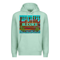Seafoam blessed annd cactus with gemstone tumbler Premium Hoodie - Artiststas