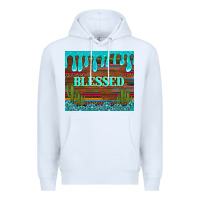White blessed annd cactus with gemstone tumbler Premium Hoodie - Artiststas