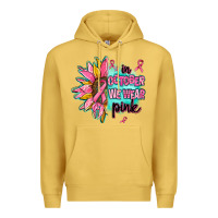 Antique Gold sunflower in october we wear pink Premium Hoodie - AdoDesignShop