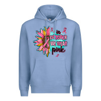 Sunflower In October We Wear Pink Premium Hoodie | Teevron
