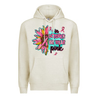 Oatmeal Heather sunflower in october we wear pink Premium Hoodie - AdoDesignShop