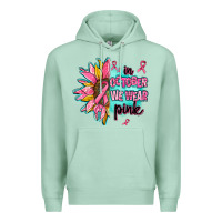 Seafoam sunflower in october we wear pink Premium Hoodie - AdoDesignShop