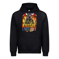 Black First In last Out American Firefighter Urban Hoodie - LillyAllenDesigns