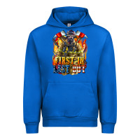 Cobalt First In last Out American Firefighter Urban Hoodie - LillyAllenDesigns