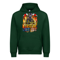 Forest Green First In last Out American Firefighter Urban Hoodie - LillyAllenDesigns