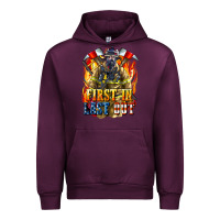 Mauve Wine First In last Out American Firefighter Urban Hoodie - LillyAllenDesigns
