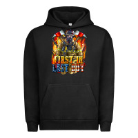 Pigment Black First In last Out American Firefighter Urban Hoodie - LillyAllenDesigns