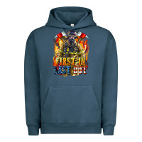 Pigment Midnight Navy First In last Out American Firefighter Urban Hoodie - LillyAllenDesigns