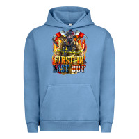 Pigment Pebble Blue First In last Out American Firefighter Urban Hoodie - LillyAllenDesigns