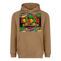 Toasted Coconut juneteenth freedom 1865 Heavyweight Hoodie - Zillion Design Studio