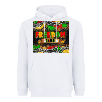 White juneteenth freedom 1865 Heavyweight Hoodie - Zillion Design Studio