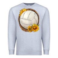 Heather Grey western volleyball with sunflower Premium Sweatshirt - HRA Design Shop