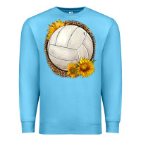 Ocean Blue western volleyball with sunflower Premium Sweatshirt - HRA Design Shop