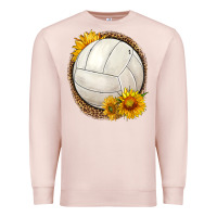 Pale Pink western volleyball with sunflower Premium Sweatshirt - HRA Design Shop