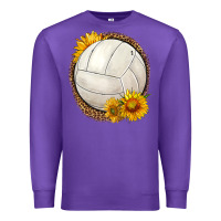 Purple western volleyball with sunflower Premium Sweatshirt - HRA Design Shop