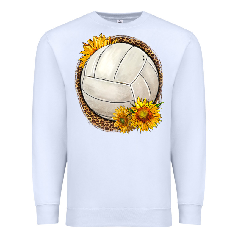 Western Volleyball With Sunflower Premium Sweatshirt by HRA Design Shop | Teevron