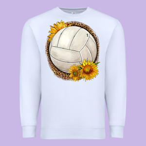 Western Volleyball With Sunflower Premium Sweatshirt Designed By Hra Design Shop